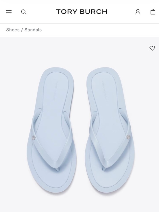 Tory Burch Shoes - Tory Burch Powder Blue Logo Thong Sandals
